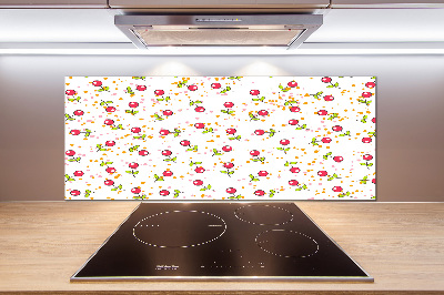 Glazen achterwand keuken Kersen