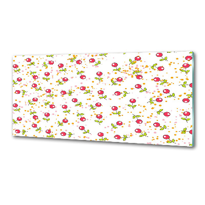 Glazen achterwand keuken Kersen