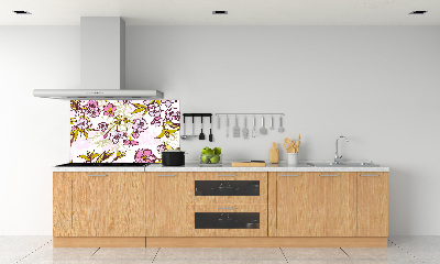 Glazen achterwand keuken Kersenbloesems