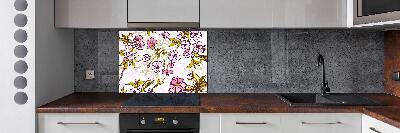 Glazen achterwand keuken Kersenbloesems