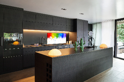 Spatplaat keuken Regenboogvlekken