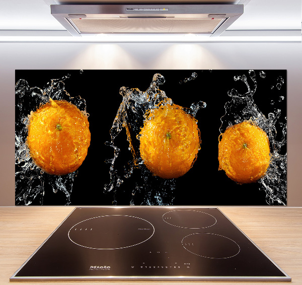 Spatplaat keuken Sinaasappels en water