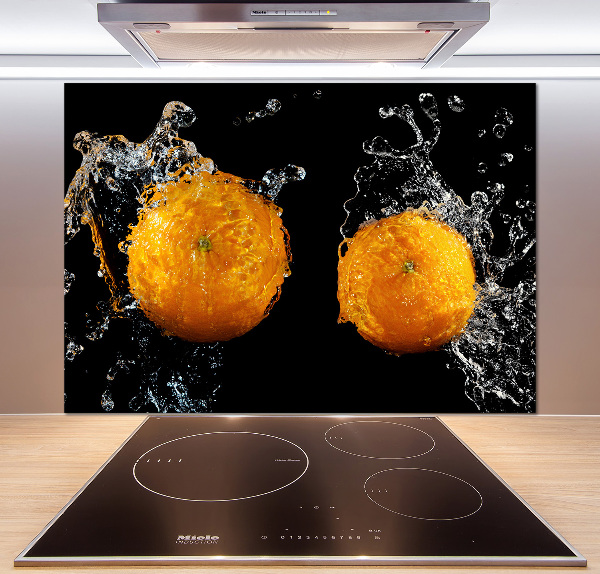 Spatplaat keuken Sinaasappels en water