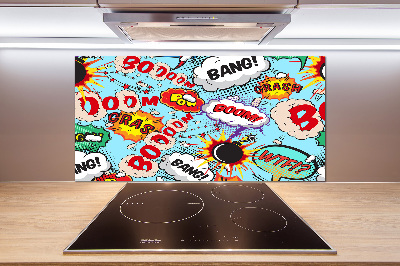 Spatscherm keuken strips