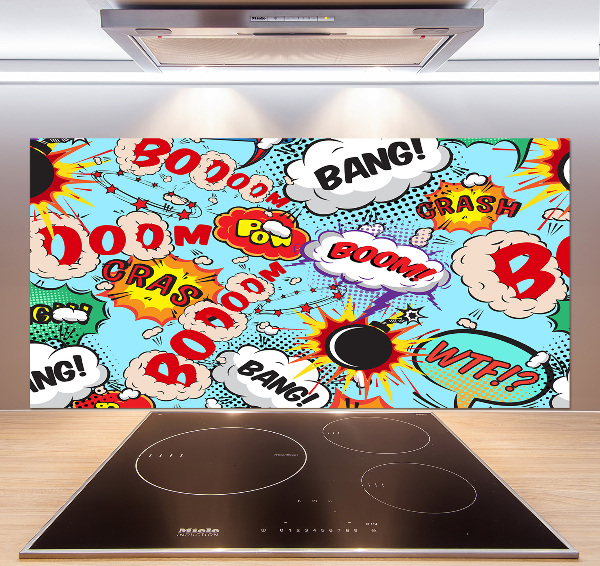 Spatscherm keuken strips