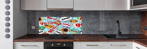 Spatscherm keuken strips