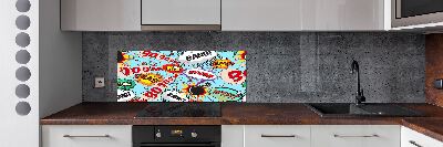 Spatscherm keuken strips