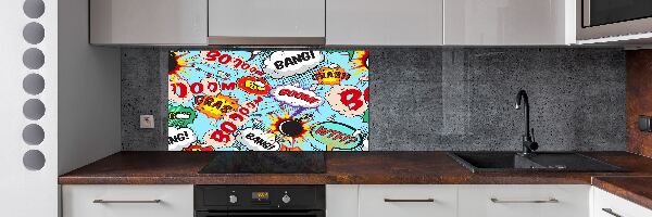 Spatscherm keuken strips