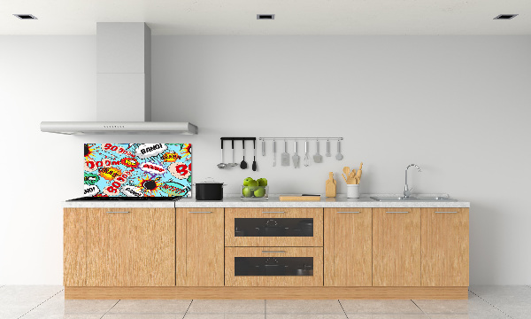 Spatscherm keuken strips