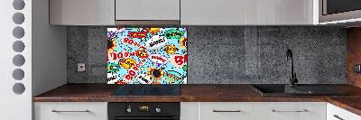 Spatscherm keuken strips