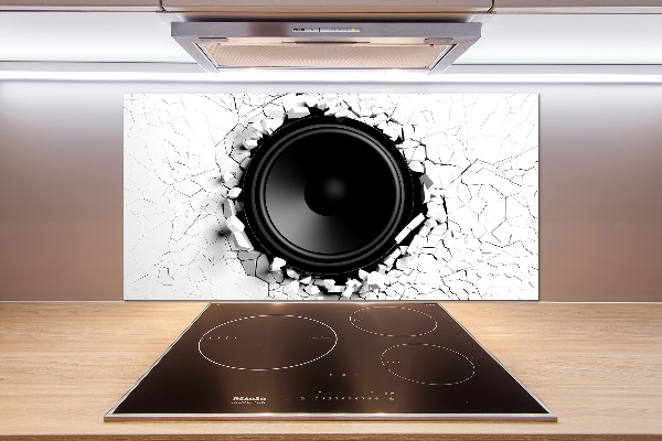 Glazen achterwand keuken Luidspreker