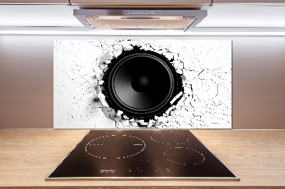 Glazen achterwand keuken Luidspreker