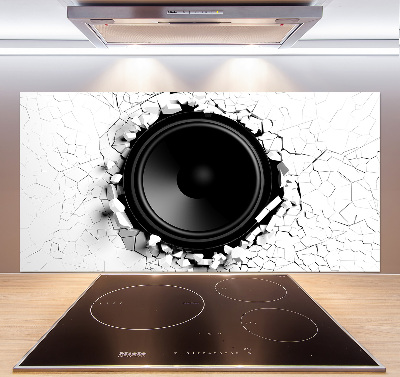 Glazen achterwand keuken Luidspreker