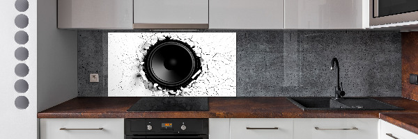 Glazen achterwand keuken Luidspreker