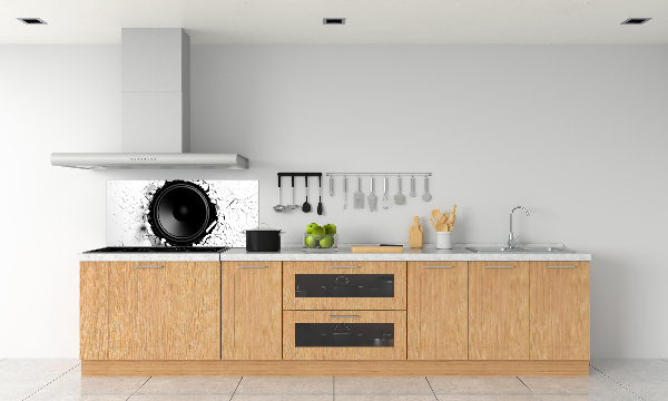 Glazen achterwand keuken Luidspreker