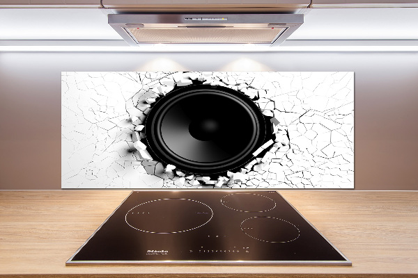 Glazen achterwand keuken Luidspreker