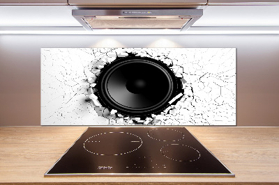 Glazen achterwand keuken Luidspreker
