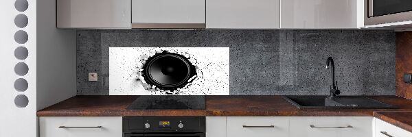 Glazen achterwand keuken Luidspreker