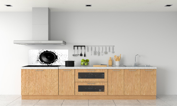Glazen achterwand keuken Luidspreker