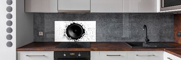 Glazen achterwand keuken Luidspreker