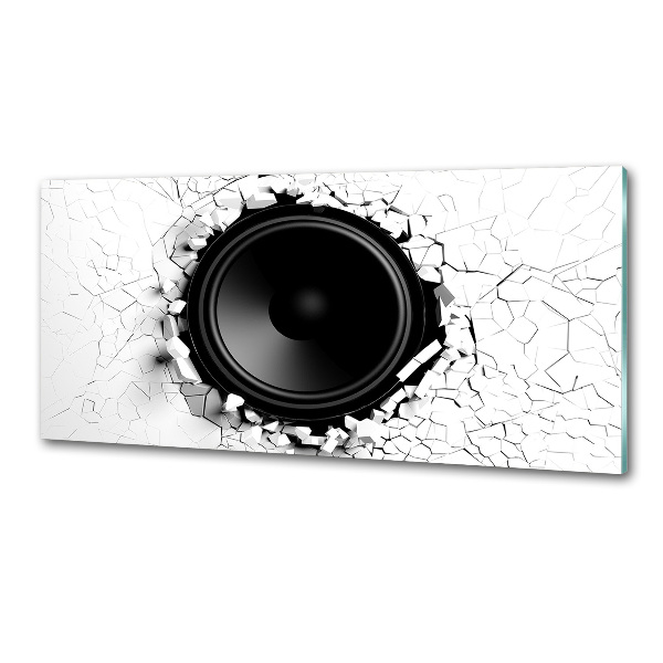 Glazen achterwand keuken Luidspreker