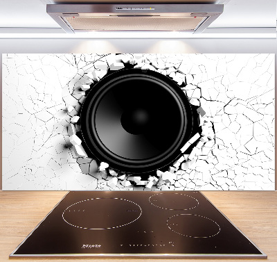 Glazen achterwand keuken Luidspreker