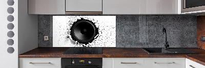 Glazen achterwand keuken Luidspreker