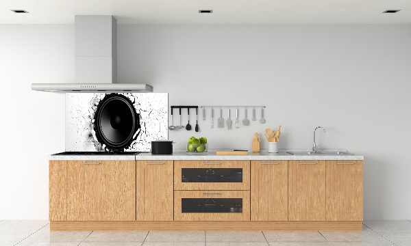 Glazen achterwand keuken Luidspreker
