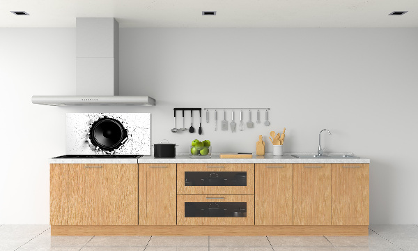 Glazen achterwand keuken Luidspreker