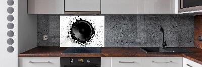 Glazen achterwand keuken Luidspreker