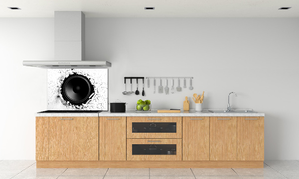 Glazen achterwand keuken Luidspreker