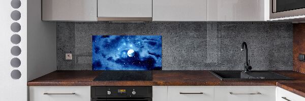 Glazen achterwand keuken Volle maan