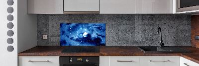 Glazen achterwand keuken Volle maan