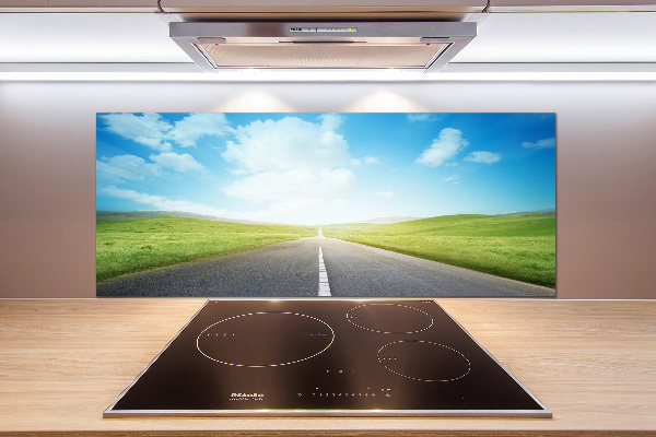 Panel do kuchni Droga przez łąkę