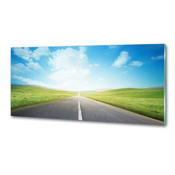 Panel do kuchni Droga przez łąkę