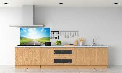 Panel do kuchni Droga przez łąkę