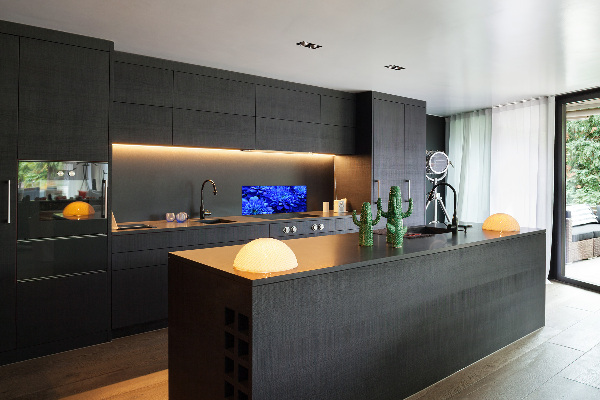 Spatplaat keuken Blauwe aster