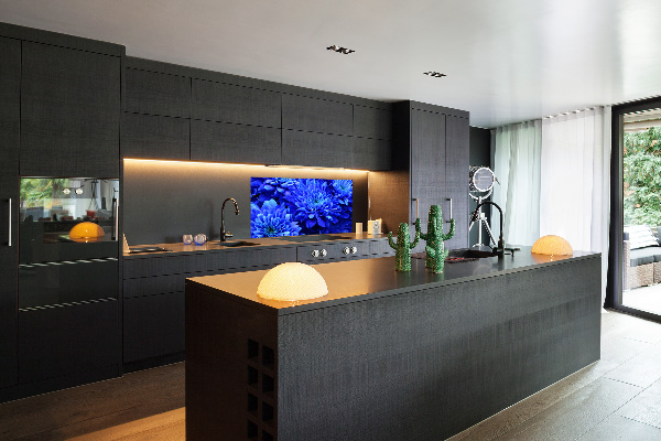 Spatplaat keuken Blauwe aster