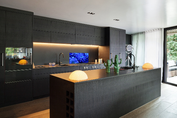 Spatplaat keuken Blauwe aster