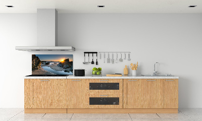 Glazen achterwand keuken Rotsen op het strand
