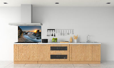 Glazen achterwand keuken Rotsen op het strand