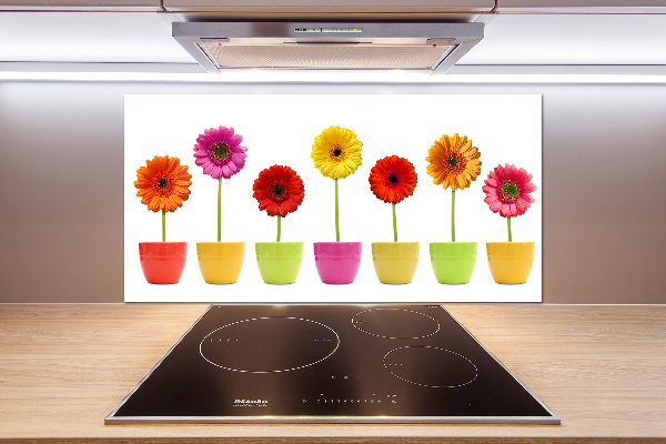 Keuken achterwand Kleurrijke gerbera's