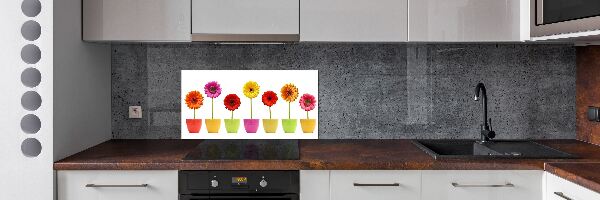 Keuken achterwand Kleurrijke gerbera's