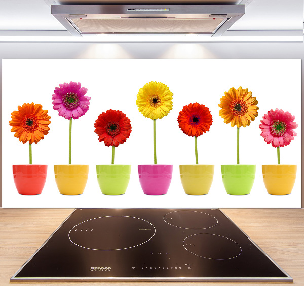 Keuken achterwand Kleurrijke gerbera's