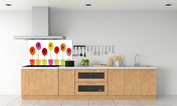 Keuken achterwand Kleurrijke gerbera's