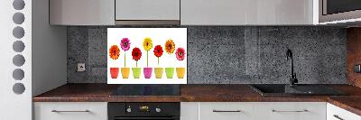 Keuken achterwand Kleurrijke gerbera's