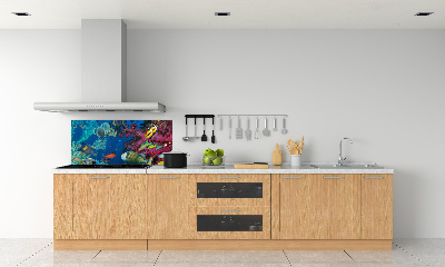 Glazen achterwand keuken Koraalrif