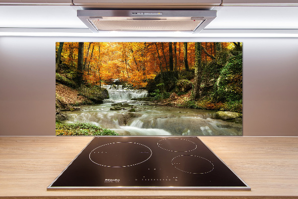 Panel do kuchni Wodospad w lesie