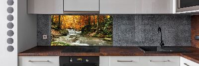 Achterwand keuken Waterval in het bos