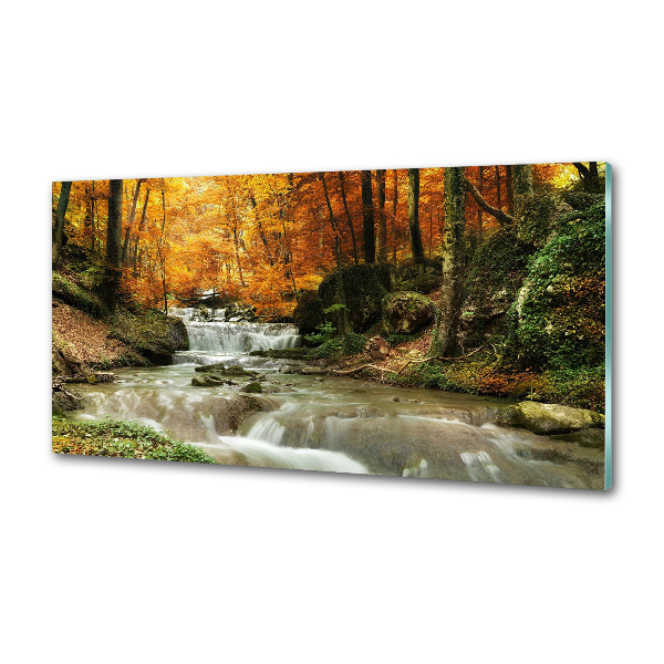 Achterwand keuken Waterval in het bos